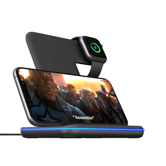 Universal Wireless Charger Mobile Charging Pad 3-in-1