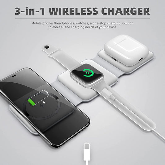 3 in 1  Wireless Universal Charging Pad